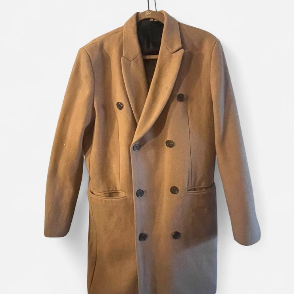 ASOS Tan & Black Double-Breasted Trench Coat ✨